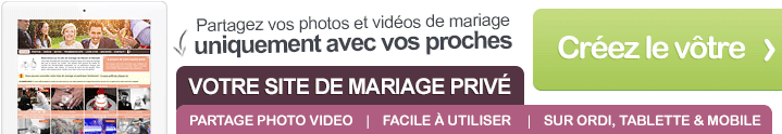 Création de votre espace mariage avec partage de photos et vidéos sécurisé